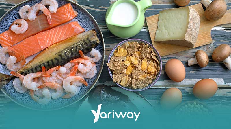 علاوه بر قرار گرفتن در زیر نور خورشید مصرف مواد غذایی حاوی ویتامین D در تامین آن تاثیر گذار هستند